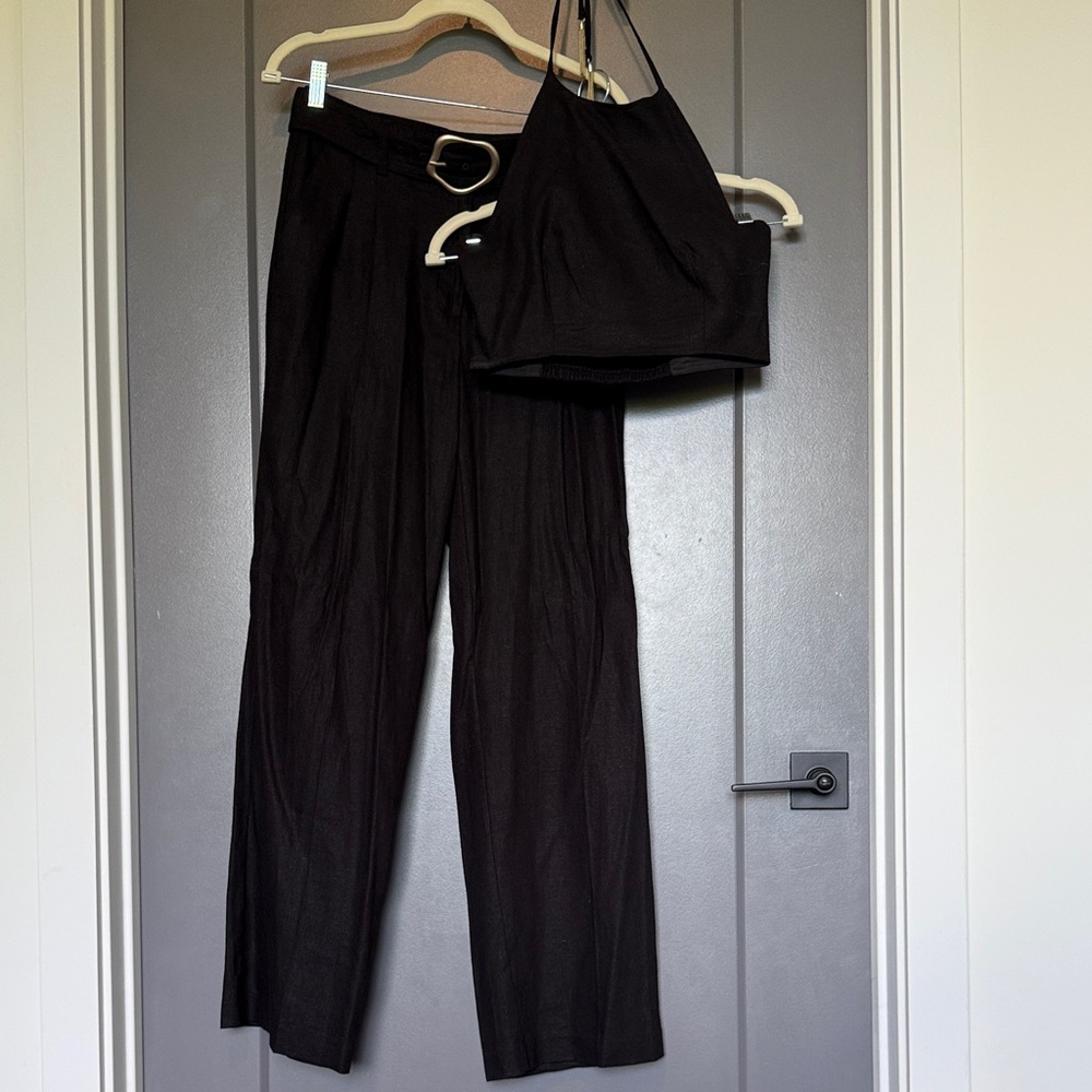 House of Harlow 1960 Black 2 Piece with Gold Accent